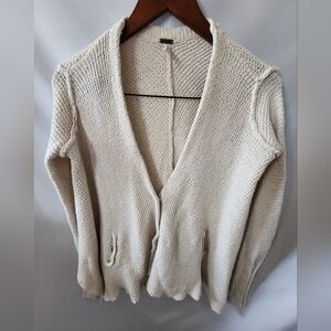 Free People Cream Cardigan. Size XS